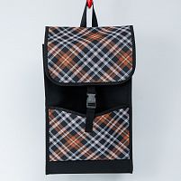 Сумка хозяйственная для тележки 264 черный/клетка диагональ