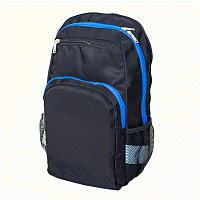 Рюкзак с ярусом 097 черный/голубой