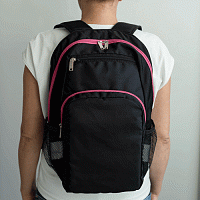 Рюкзак спортивный с ярусом 097 черный/розовый